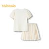 Balabala Girls' New Chinese Style Two-Piece Summer Outfit