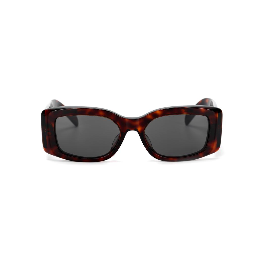 Celine Logo Design Square Sunglasses Women Sunglasses Tortoise CL40282U5352A