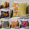 Funny Cute DDog Man Cushion Cover Throw Pillow Cover Hidden Button Durable Polyester Chair Cushion