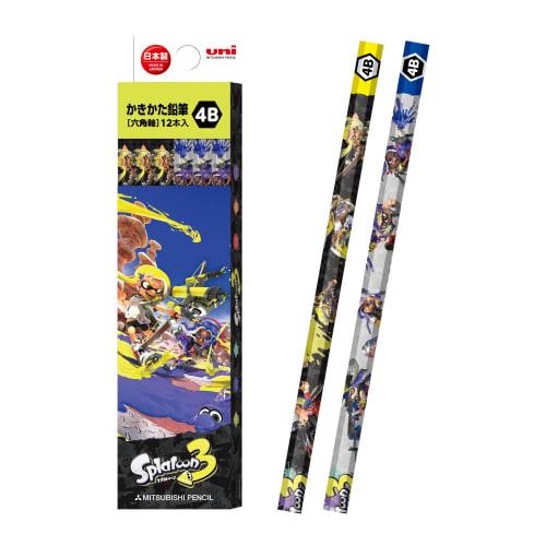 Mitsubishi Pencil Pencil Splatoon 3 STS3 4B 1 Dozen Paper Box K56414B