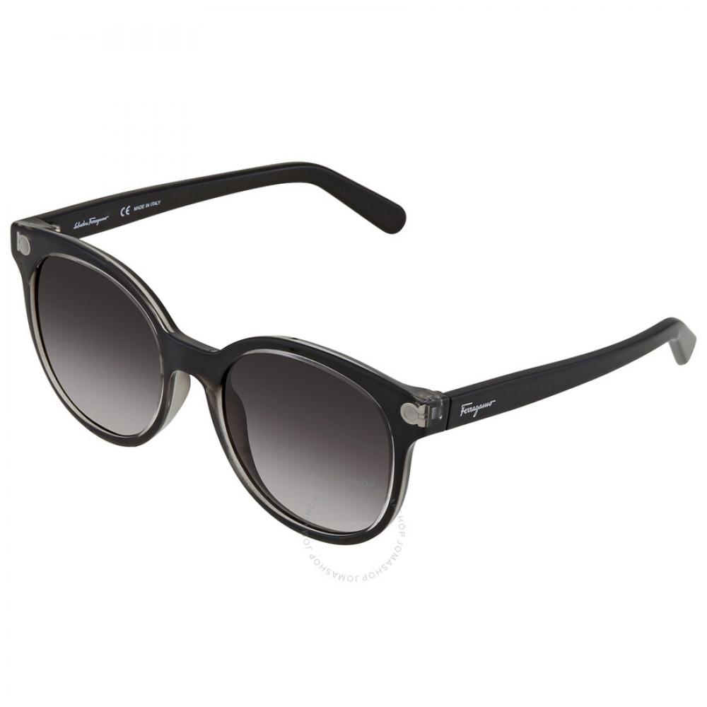 Salvatore Ferragamo Grey Gradient Round Ladies Sunglasses Sf833s00153 Sf833s 001 53