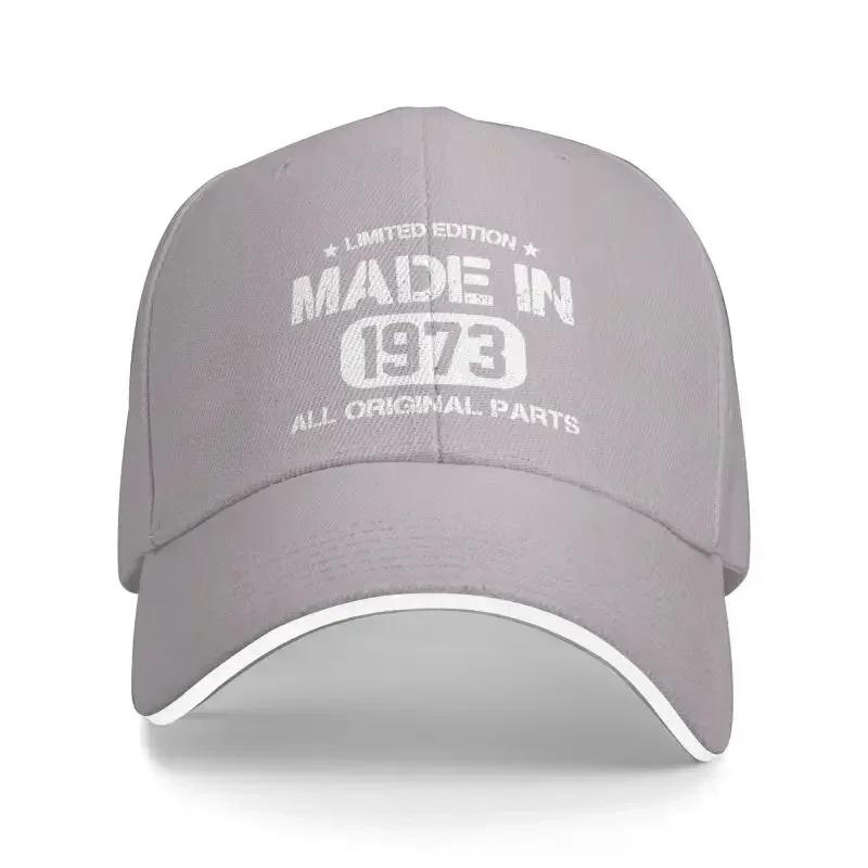 New Cool Made In 1973 Vintage Baseball Cap Unisex WomenCustom Adjustable Adult 49th Birthday Dad Hat Hip Hop