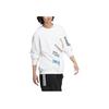 Adidas Neo Classic Logo Print Soft Casual Sweatshirt Daily Wear Tops Men White HM9993