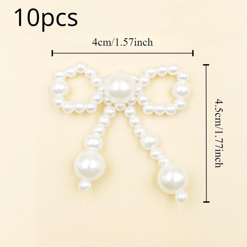 

10 шт. бантов из жемчуга ручной работы, в форме сердца, материалы для поделок, декоративные аксессуары, аксессуары для одежды 10pcs