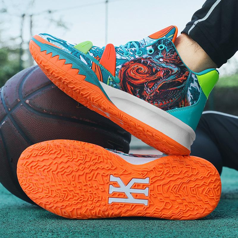 Cheap new couple adult graffiti large size training shoes cement floor sports shoes mandarin duck basketball shoes