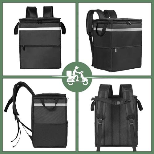 Naokin Uber Eats Delivery Bag, Large Capacity, Insulated, Backpack, Pizza Pouch, Sushi, Uber, with Divider
