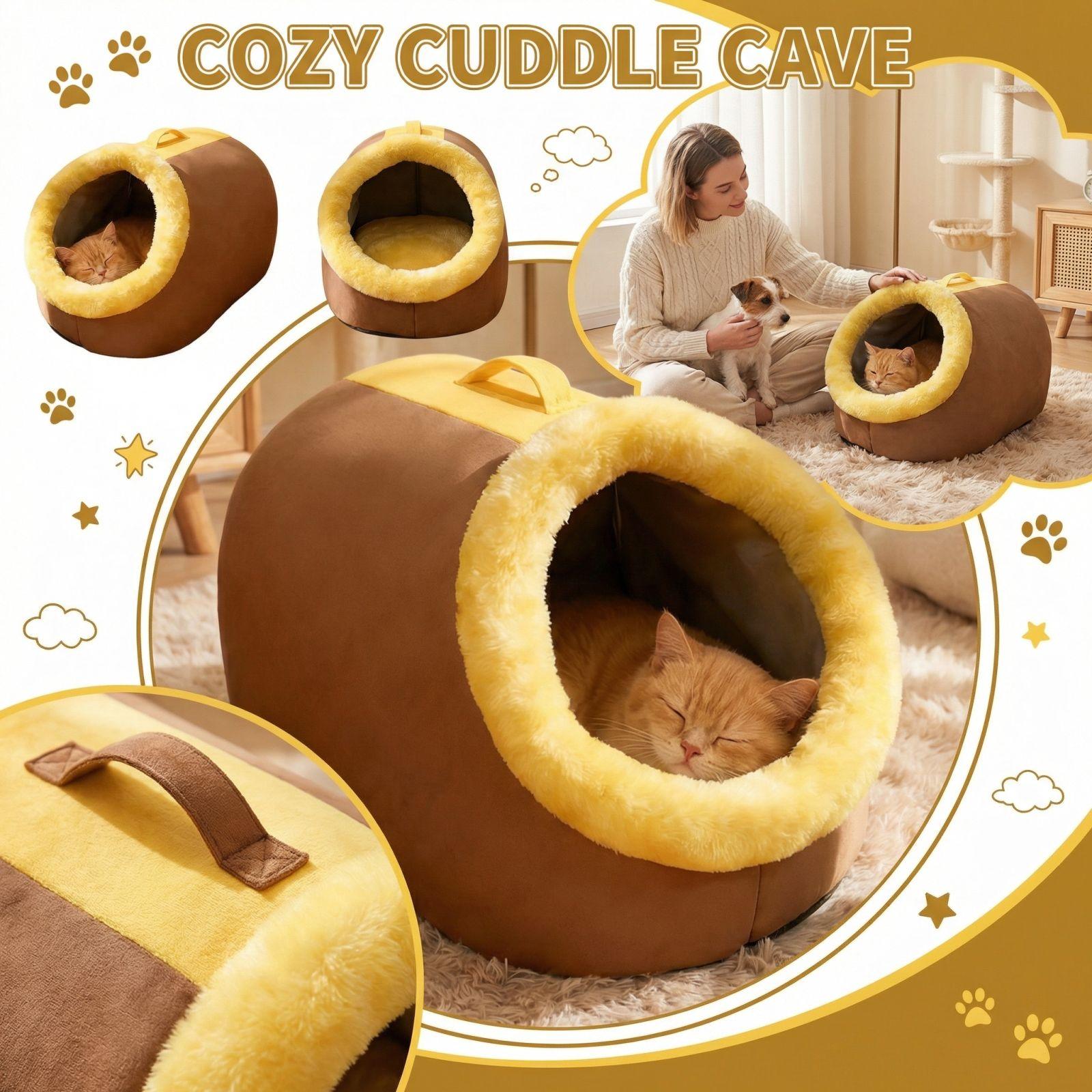 Four Seasons General Slippers Semiconfined Sense Of Security Doghouse Cats Bed S