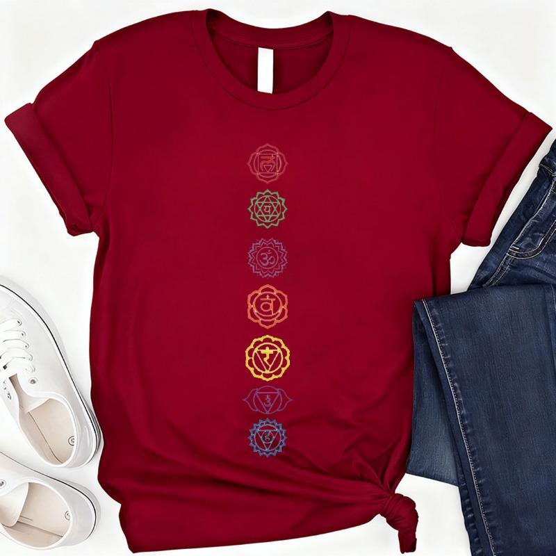 

Yoga Meditation Pullover Seven Chakras Namaste Shirt Motivational Hoodie Yoga Teacher Chakra Spiritual Kawaii Clothes Tshirts 4XL