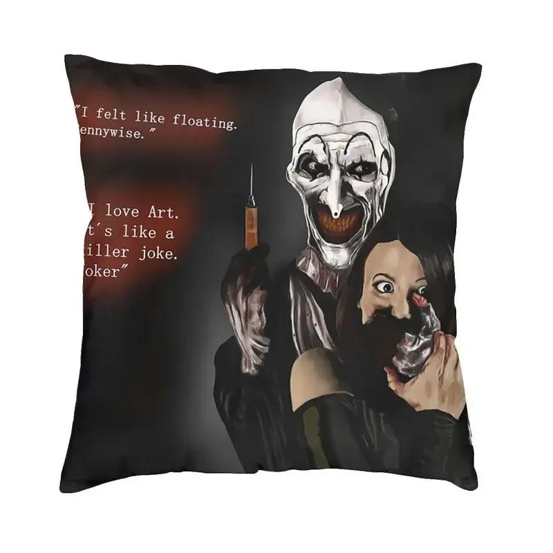 Terrifiers Movie Horror Art Slasher Halloween Cushion Cover Sofa Living Room Square Throw Pillow Case 40x40 Pillowcases