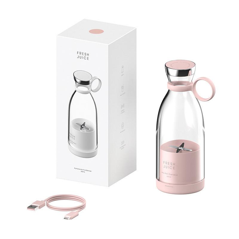 Portable Juicer Cup With Stainless Steel Blades Rechargeable For Home And Office Use