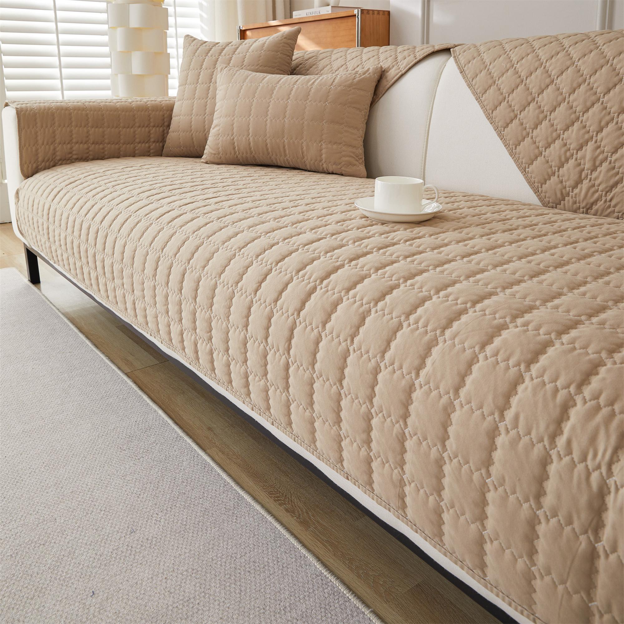 

1 шт. Простой однотонный стеганый противоскользящий чехол для дивана, чехол для дивана, защитная мебель для спальни, офиса, гостиной, домашнего декора 70X180cm