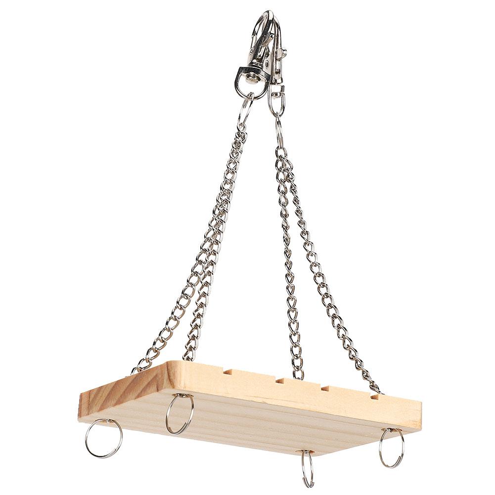 Wooden Pet Hamster Swing Hanging Bed Hammock Cage Exercise Molar Toy