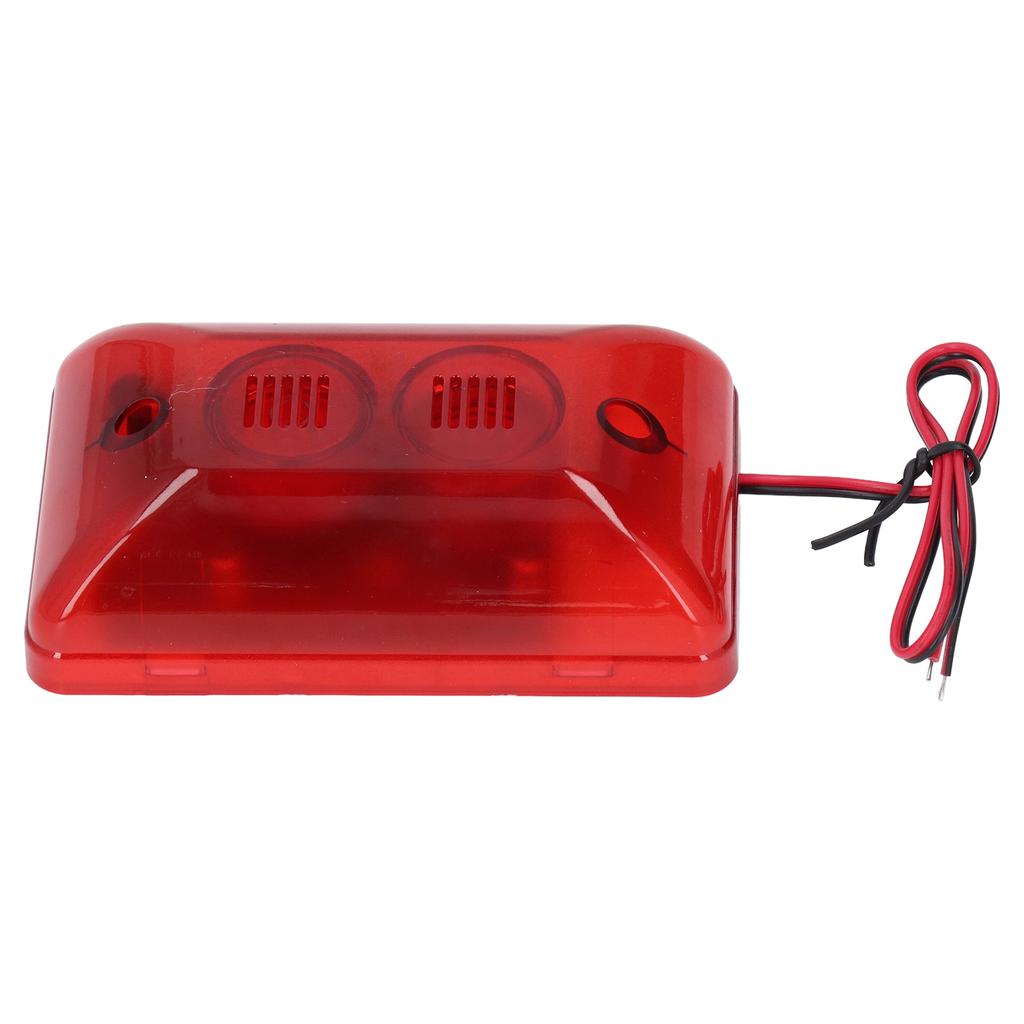 Sound Light Alarm Strobe Siren 115dB LED Flashing Light Security Alarm Warning Strobe Siren for Home Indoor Outdoor