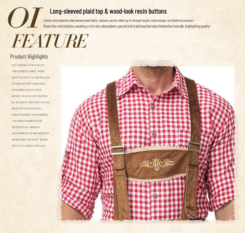 Traditional German Oktoberfest Men's Beer Festival Lederhosen