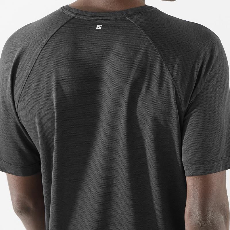 Salomon Shkout Core Comfortable Breathable Lightweight Quick-Dry Short Sleeve T-Shirt Men Tops Deep-Black C24237