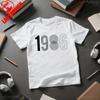 1986 Creative Art Design Simple Lines Graphic Printed Tshirt Birthday Gifts for People Born In 1986 Men Women Casual Tee Tops