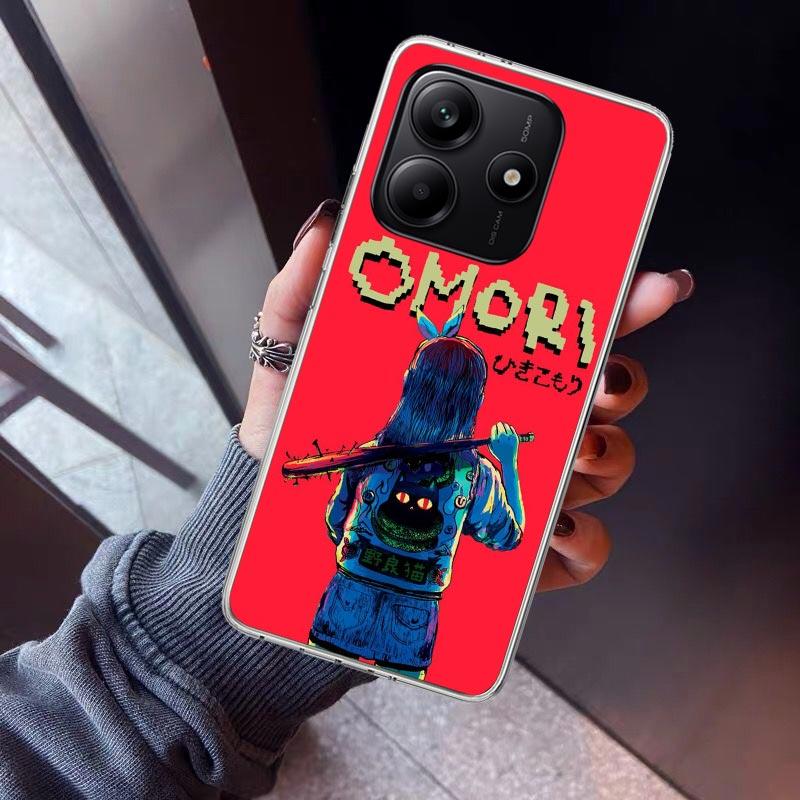 Game O-Omori Cartoon Phone Case For Xiaomi Redmi Note 10 11 12 13 14 15 Pro Plus 11S 12S 14S 11T 11E 10S Soft TPU Back Cover Red