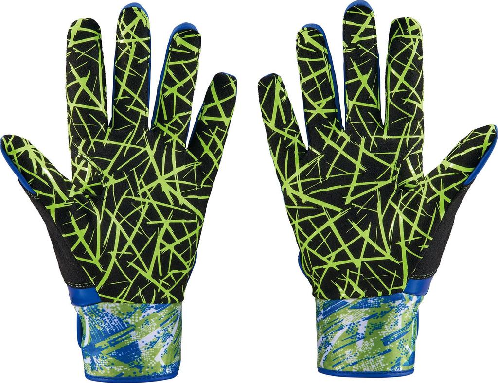 ZETT Baseball Batting GRAPHIC GRIP General Lime Green x Blue BG18523B Gloves, GLOVE, Ambidextrous, Use, (4223), Small,