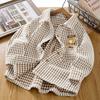 Boys Spring Autumn Thin Shirt Jacket Medium Large Kids Long Sleeve Collar Cardigan Top