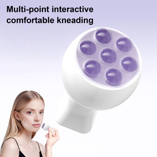 Jade Roller Face Massager Ice Roller Facial Guasha Tool 360 Degree Rotate Handheld Faux Crystal Ball Massager for Lift Firming Neck Skin Tightening