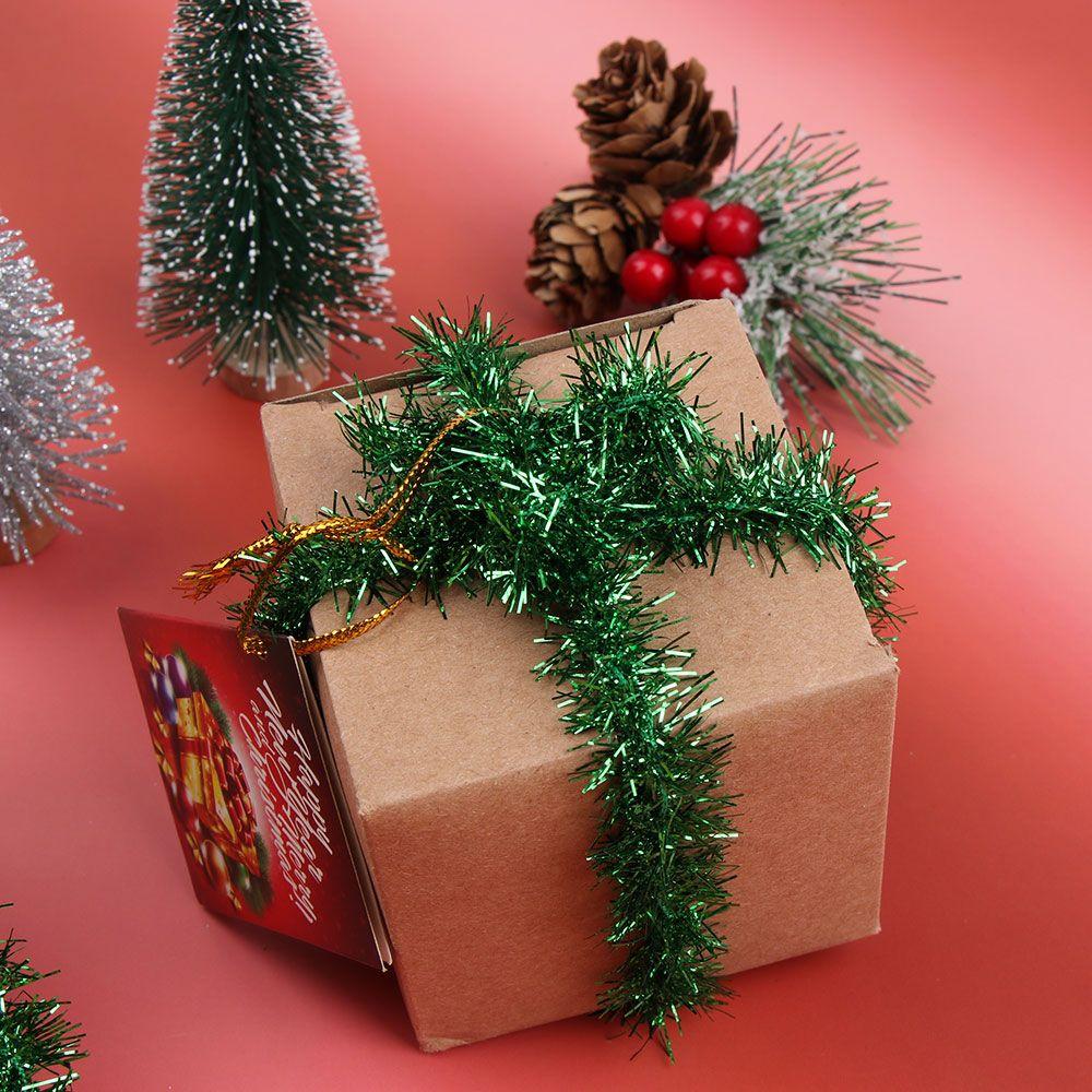 Rattan Christmas Tree Ornament Party Decor Garland Tinsel Gold Silver Wire Gift Wrapping Ribbon