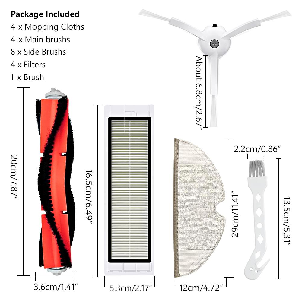 Buy Brushes HEPA Filters Kits For Xiaomi Roborock S5 S50 S55 S60 S65