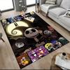 1 szt. Dywanik The Nightmare Before Christmas, do sypialni i pokoju zabaw, Trwały, Odporny na plamy i Łatwy do czyszczenia, do salonu