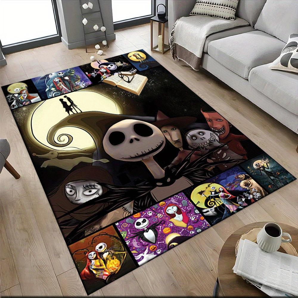 1pc The Nightmare Before Christmas Carpet Area Rug, Bedroom, and Playroom - Durable, Stain-Resistant, and Easy To Clean, Living Room, Laundr