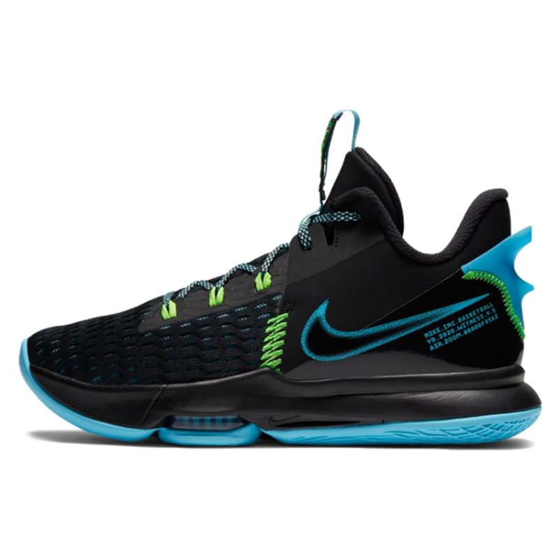 

Nike LeBron Witness 5 EP Black Light Blue Fury Sneakers CQ9381-004 44