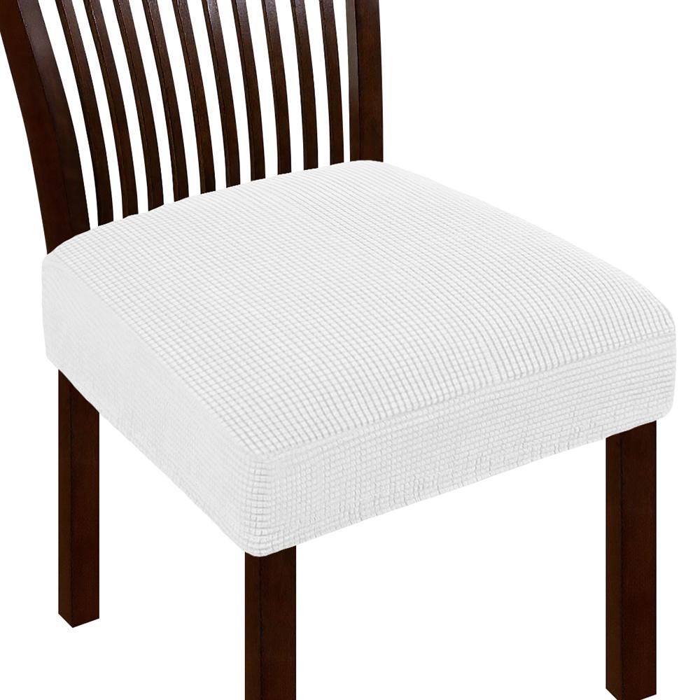 Jacquard Chair Seat Cover Elastic Chair Slipcovers for Home Banquet Dining Room Solid Color Removable Washable Chair Covers