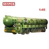 551PCS Military DF-61 Intercontinental Ballistic Missile Vehicle Truck Building Blocks Model Bricks WWII Toys Birthday Gifts Boy