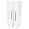 Wall Mount Shower Liquid Soap Dispenser Three Head Shampoo Dispensers for Hotel Bathroom6028 White