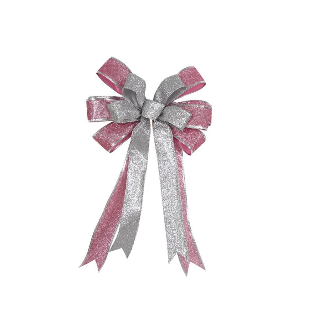 2 ks Třpytivé vánoční mašle velká velikost ozdoby na vánoční stromek vánoční stromkové mašle svatba