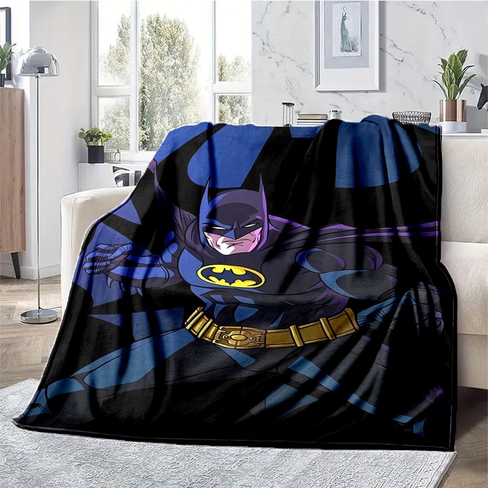 Batman Theme Printed Blanket - Perfect for Couch, Bed, Travel & Outdoor Use | Machine Washable, Cozy & Durable.