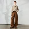 Women's High-Waist Loose Corduroy Curved-Leg Pants
