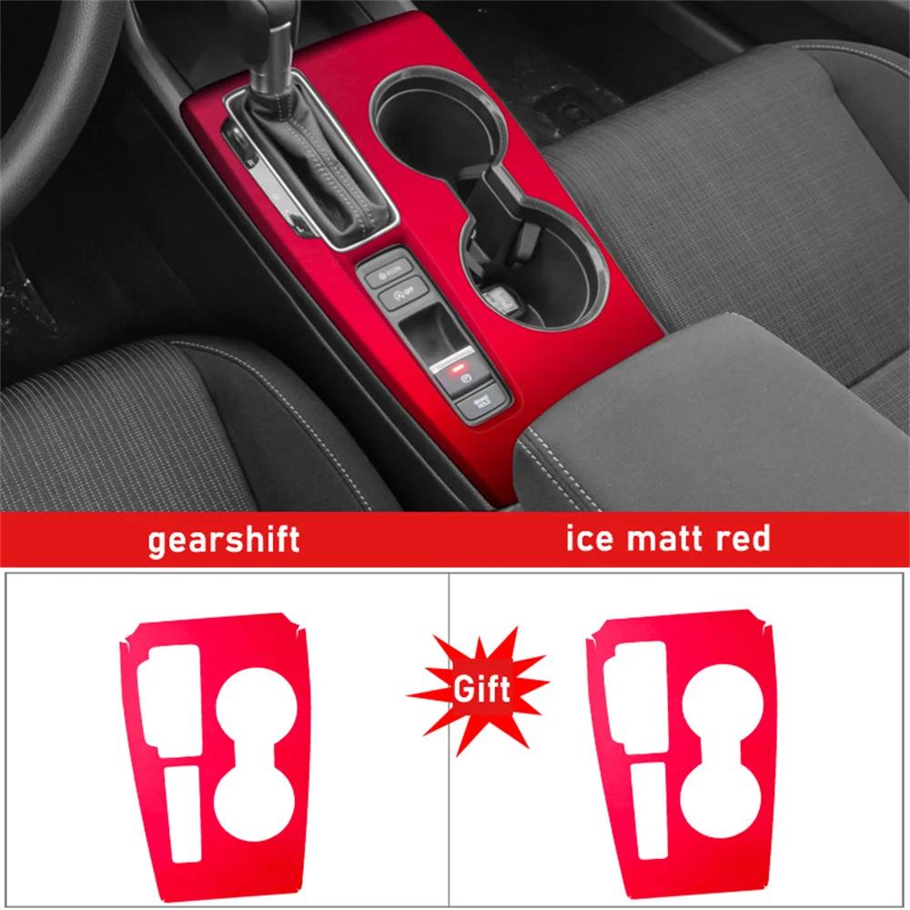 Car Interior Sticker Gear Box Protective Film For Honda Civic 11th Gen - Car Gear Panel Sticker Carbon Fiber Black