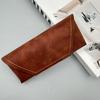 Retro Cowhide Leather Glasses Case - Handmade Myopia & Sunglasses Holder, High-End Baozi Design