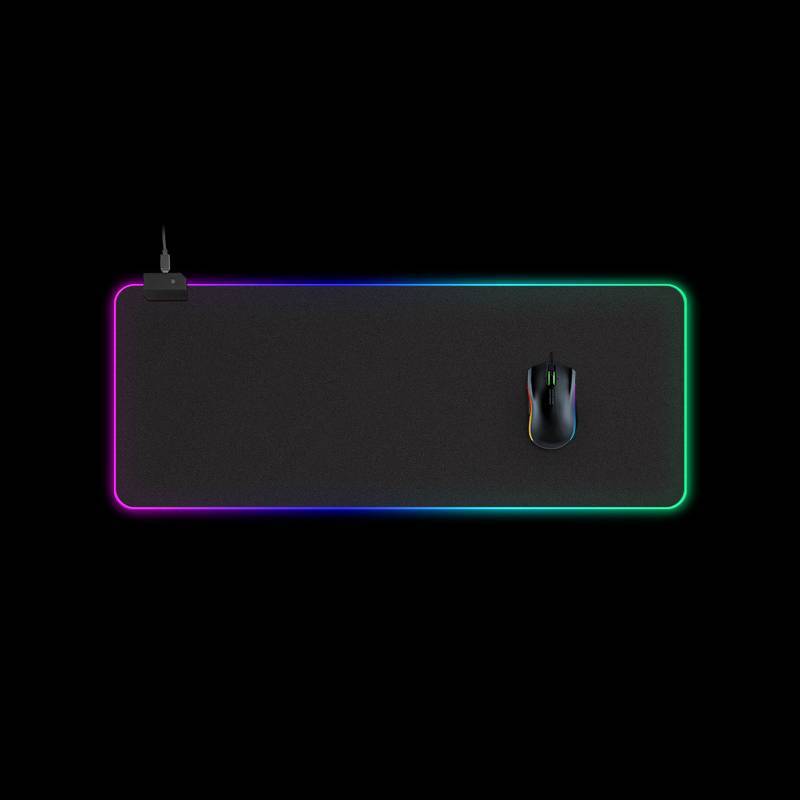 Gaming Rgb Mouse Pad With Led Lighting Non Slip Rubber Desk Mat Large Size For Esports And Office