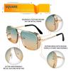 Classic Sunglasses Mens Women Vintage Pilot Square Trendy Metal Steampunk Fishing Driving Sun Glasses