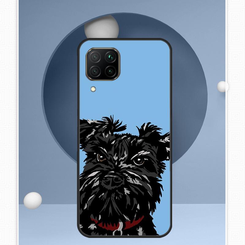 Cartoon schnauzer dog For Huawei Nova 12i 12s 11i 8i Y91 Y60 Y70 Y72 Y90 Y61 9 10 SE P20 P40 Lite P30 P60 Pro Case