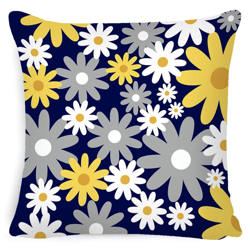 Pillow Cover Ins Style Daisy Summer Nordic Home Decoration Bedside Cushion Core Cover Linen