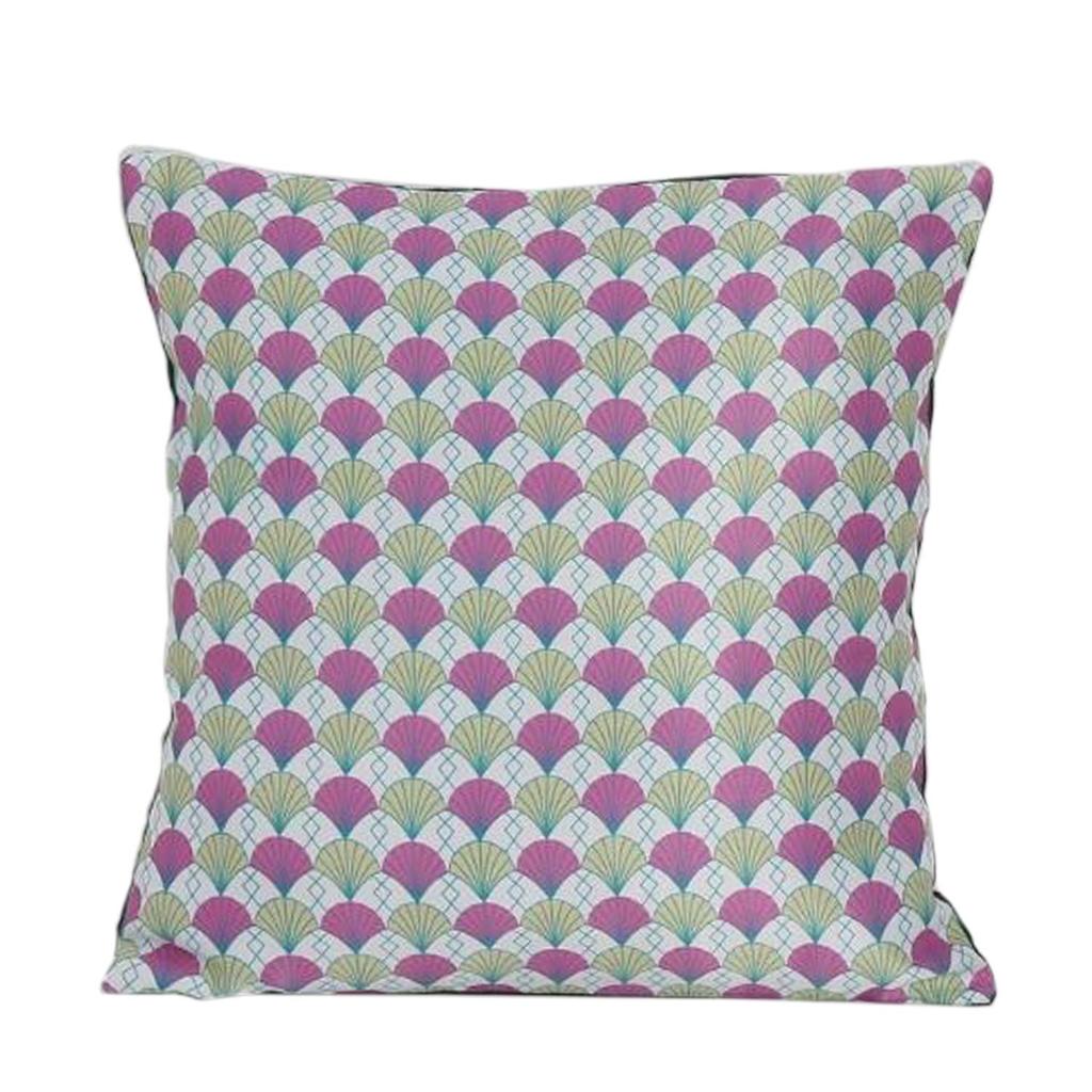 KOKO MAISON INC Petal Fan Polystain Cushion Cover | Flap Closure | Digital Printed