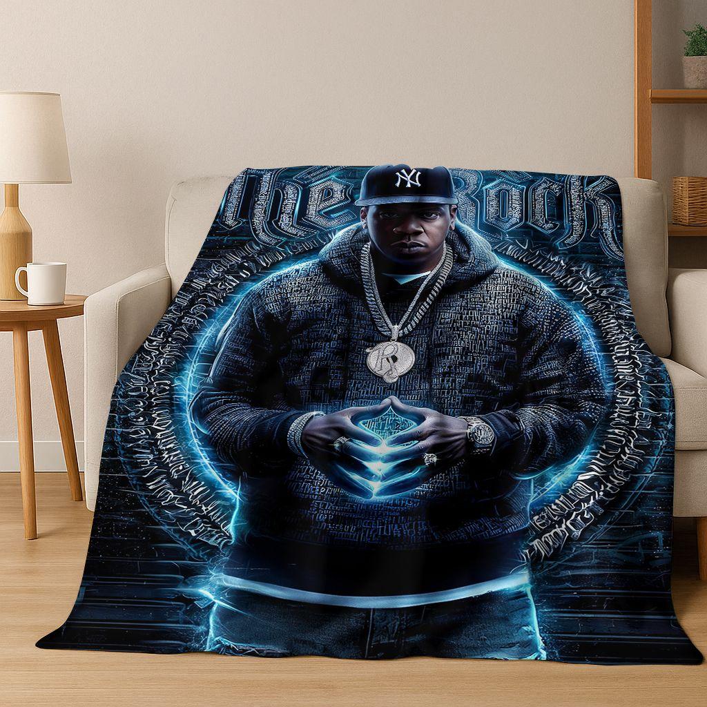 2026 New Legend Rappers Star Art Cartoon Hip Hop Flannel Blanket,Cozy Soft Throw Blanket for Home Bedroom Bed Sofa Cover Gift