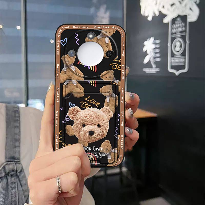 

Противопылевой чехол-граффити для телефона Honor X60, слот для карт, прочный силиконовый карман для карт, защитный, модный дизайн, водонепроницаемый Honor X60