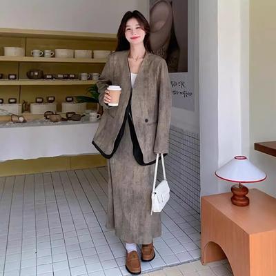 Sfumato Casual Suit Skirt New Style Women's Spring and Autumn Two-piece Tops and Skirts Two-piece Set