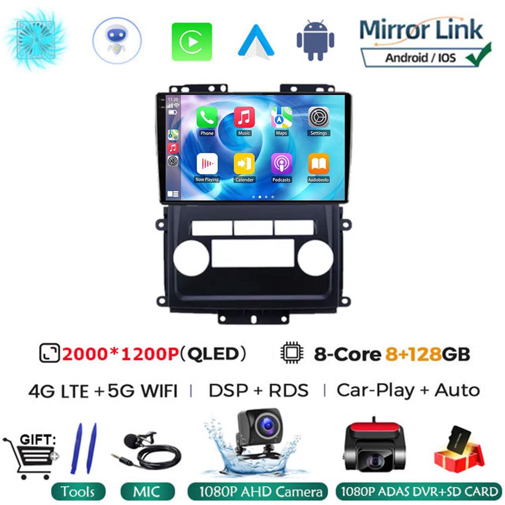 Android 14 Car Radio For Nissan Frontier Xterra 2009 - 2012 QLED Wireless Carplay Auto Multimedia 4G LTE Stereo RDS BT No 2din
