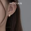 MODIAN Γνήσια Σκουλαρίκια Κρίκοι Διπλής Στρώσης Ασήμι & Χρυσός 925 Ασήμι Για Γυναίκες Μόδα Λεπτά Κοσμήματα