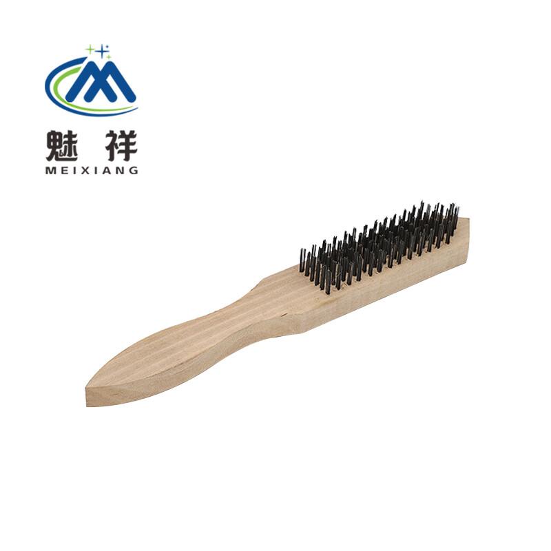 Meixiang Wooden Handle Rust Removal Wire Brush Steel Wire