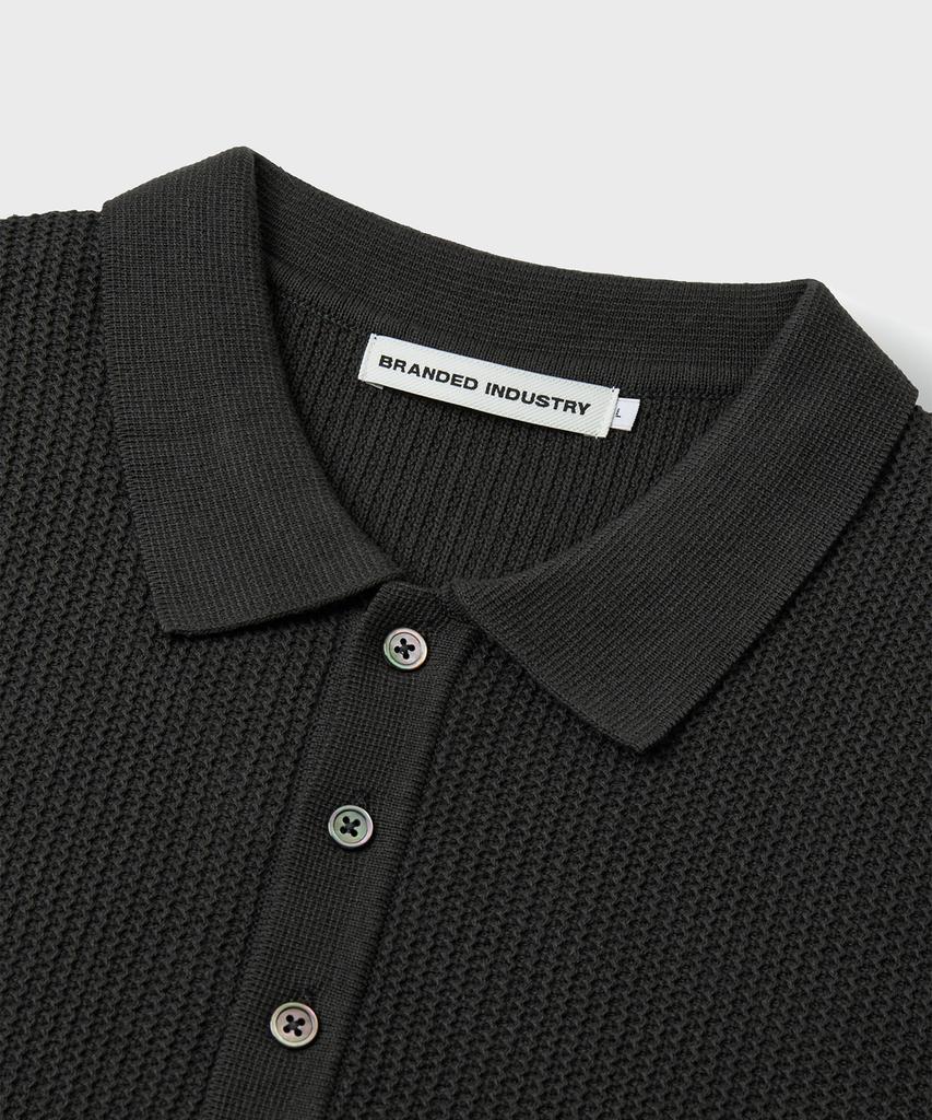 Beulaendideu Hard Twist Lounge Polo Knit [Graphite]