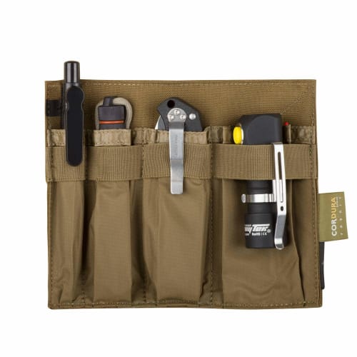 HELIKON-TEX Organizer Insert Sheet for EDC Pouches, Velcro Pouches, Molle Modular Holders, and Panels. Tactical Bag-in-Case Backpack Case, Large (Coyo